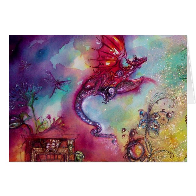GARDEN OF THE LOST SHADOWS -FLYING RED DRAGON CARDS (Front Horizontal)