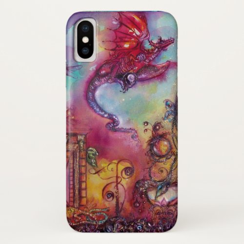 GARDEN OF THE LOST SHADOWS   FLYING RED DRAGON iPhone X CASE