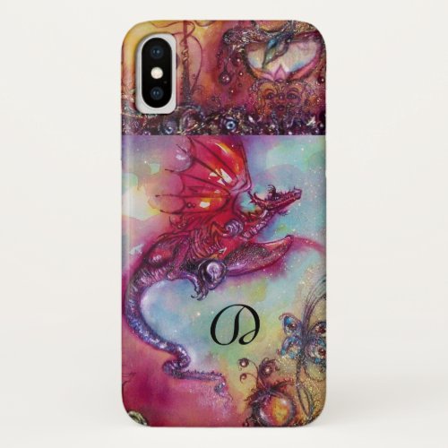 GARDEN OF THE LOST SHADOWS  FLYING RED DRAGON iPhone X CASE