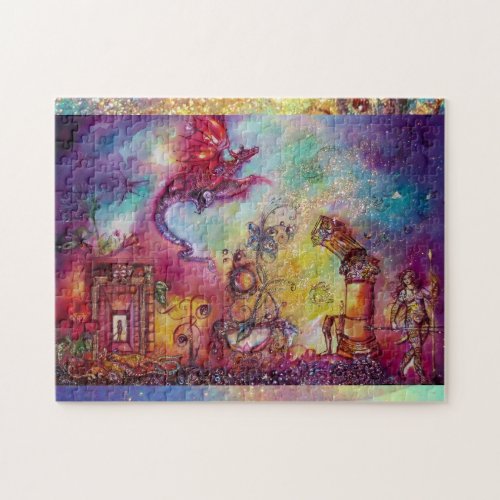 GARDEN OF THE LOST SHADOWS FLYING RED DRAGON JIGSAW PUZZLE