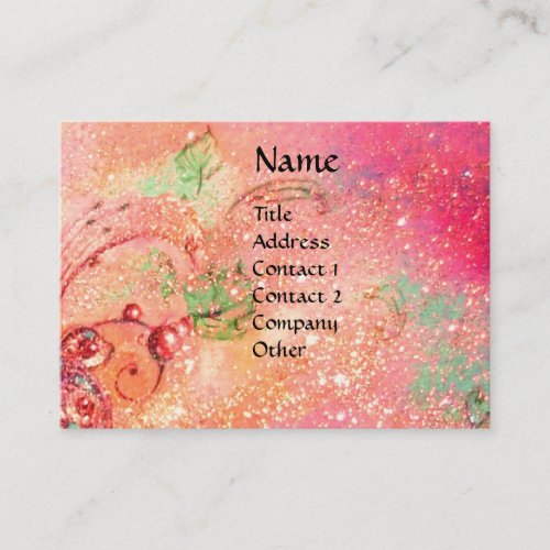 GARDEN OF THE LOST SHADOWS _FLYING RED DRAGON Pink Business Card