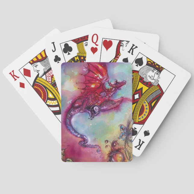 GARDEN OF THE LOST SHADOWS -FLYING RED DRAGON POKER CARDS (Back)