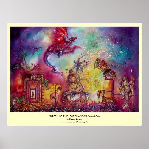 GARDEN OF THE LOST SHADOWS _FLYING RED DRAGON POSTER