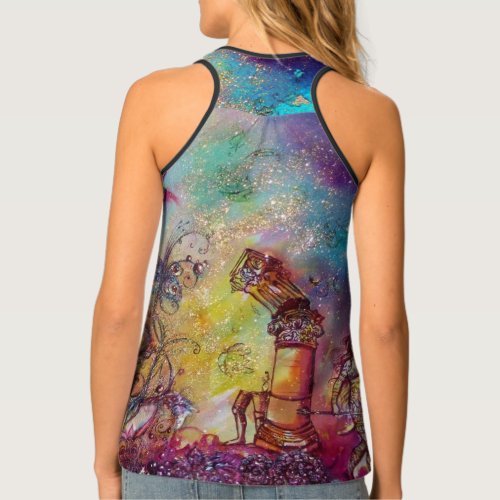 GARDEN OF THE LOST SHADOWS  FLYING RED DRAGON TAN TANK TOP
