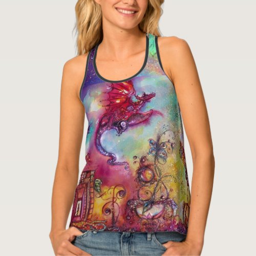 GARDEN OF THE LOST SHADOWS  FLYING RED DRAGON  TANK TOP