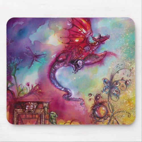 GARDEN OF THE LOST SHADOWS _FLYING RED RAGON MOUSE PAD