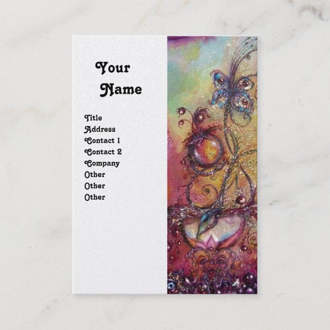 GARDEN OF THE LOST SHADOWS  Gold Metallic Business Card (Front)