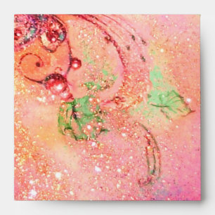 GARDEN OF THE LOST SHADOWS gold pink red green Envelope