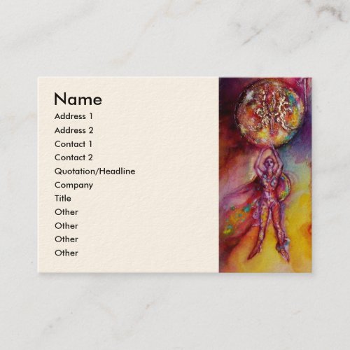 GARDEN OF THE LOST SHADOWS  KNIGHT AND FAIRIES BUSINESS CARD