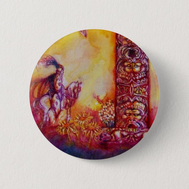 GARDEN OF THE LOST SHADOWS - KNIGHT AND HORSE BUTTON (Front)