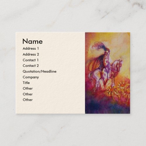 GARDEN OF THE LOST SHADOWSKNIGHTHORSERED DRAGON BUSINESS CARD