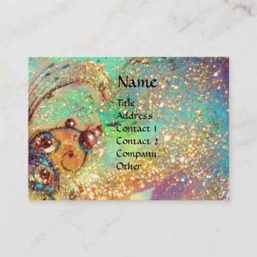Customizable GARDEN OF THE LOST SHADOWS -MAGIC BUTTERFLY PLANT BUSINESS CARD TEMPLATE