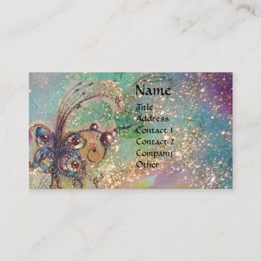 Customizable GARDEN OF THE LOST SHADOWS -MAGIC BUTTERFLY PLANT BUSINESS CARD TEMPLATE