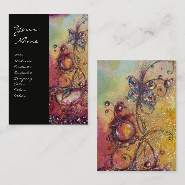 GARDEN OF THE LOST SHADOWS - MAGIC BUTTERFLY PLANT BUSINESS CARD (Front/Back)