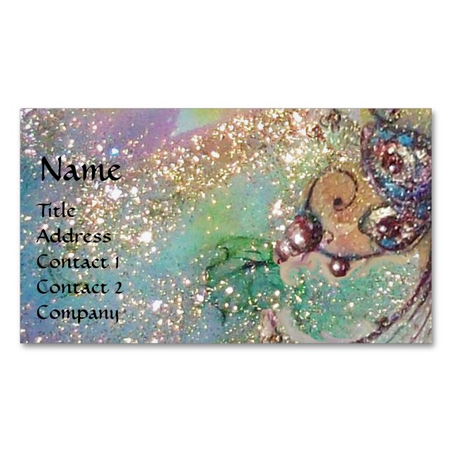 GARDEN OF THE LOST SHADOWS MAGIC BUTTERFLY PLANT BUSINESS CARD MAGNET (Front)