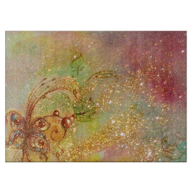 GARDEN OF THE LOST SHADOWS -MAGIC BUTTERFLY PLANT CUTTING BOARD (Front)