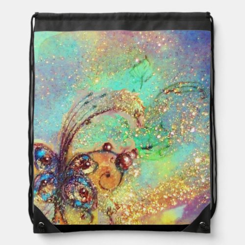 GARDEN OF THE LOST SHADOWS MAGIC BUTTERFLY PLANT DRAWSTRING BAG