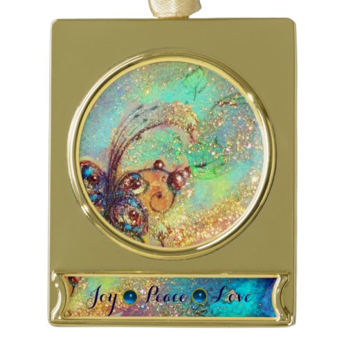 GARDEN OF THE LOST SHADOWS -MAGIC BUTTERFLY PLANT GOLD PLATED BANNER ORNAMENT