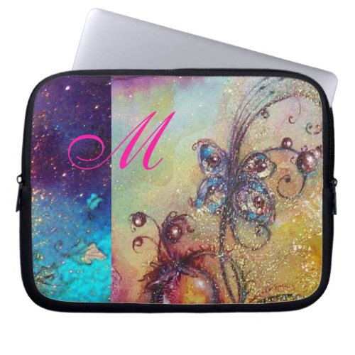 GARDEN OF THE LOST SHADOWS _MAGIC BUTTERFLY PLANT LAPTOP SLEEVE