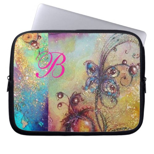 GARDEN OF THE LOST SHADOWS _MAGIC BUTTERFLY PLANT LAPTOP SLEEVE