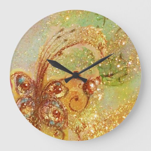 GARDEN OF THE LOST SHADOWSMAGIC BUTTERFLY PLANT LARGE CLOCK