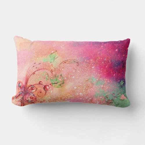 GARDEN OF THE LOST SHADOWS _MAGIC BUTTERFLY PLANT LUMBAR PILLOW