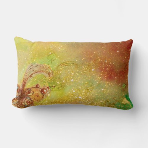 GARDEN OF THE LOST SHADOWS _MAGIC BUTTERFLY PLANT LUMBAR PILLOW