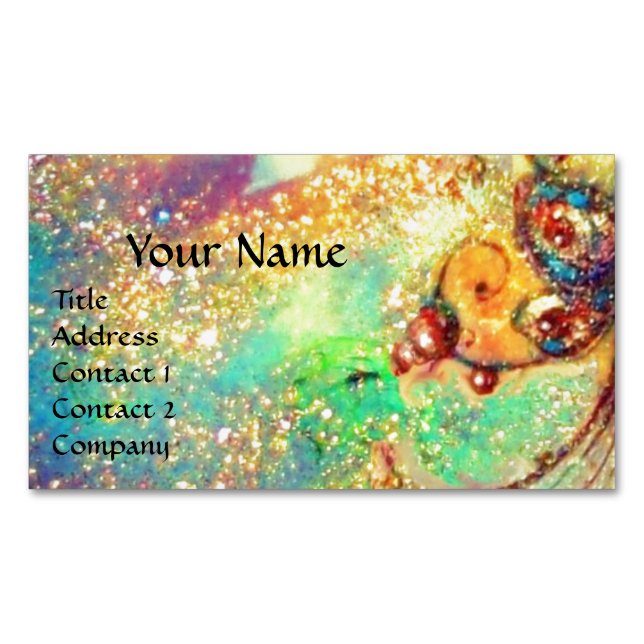 GARDEN OF THE LOST SHADOWS MAGIC BUTTERFLY PLANT MAGNETIC BUSINESS CARD (Front)