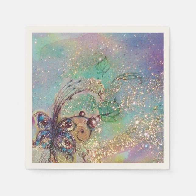 GARDEN OF THE LOST SHADOWS MAGIC BUTTERFLY PLANT NAPKINS (Front)