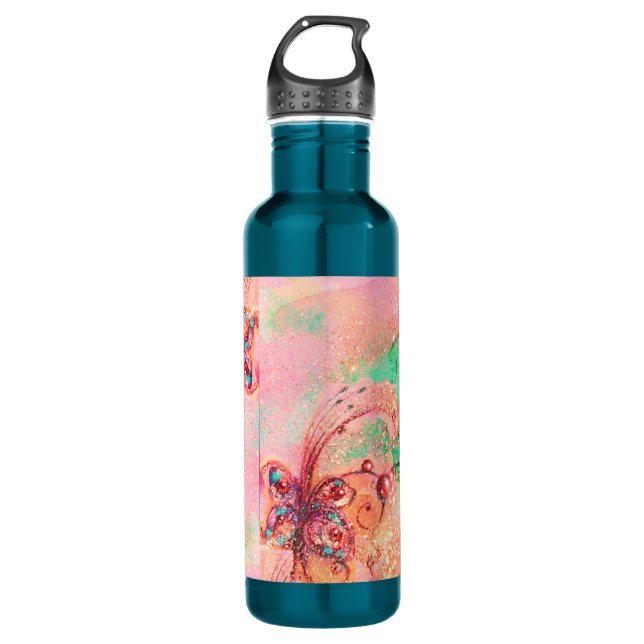 GARDEN OF THE LOST SHADOWS -MAGIC BUTTERFLY PLANT STAINLESS STEEL WATER BOTTLE (Front)