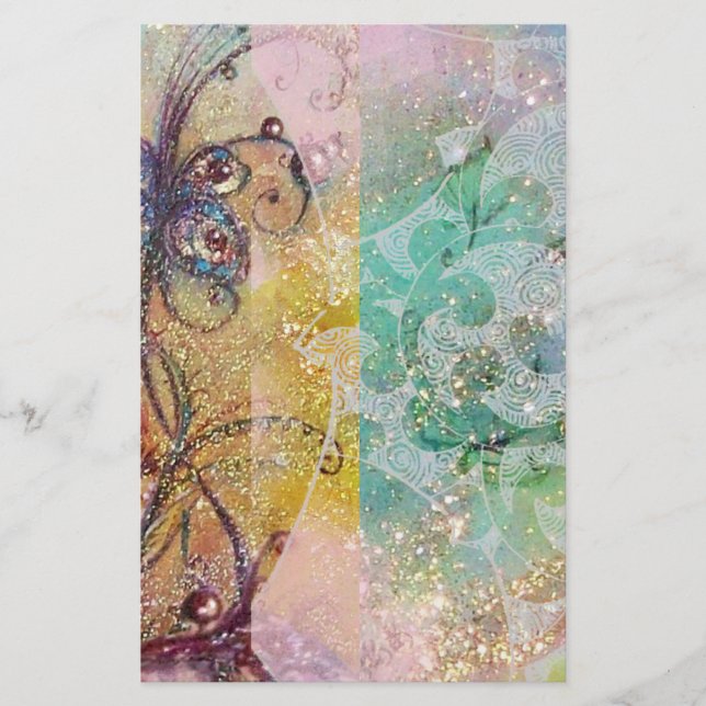 GARDEN OF THE LOST SHADOWS /MAGIC BUTTERFLY PLANT STATIONERY (Front)