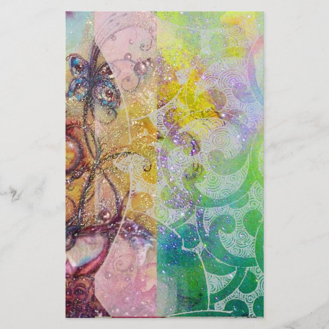 GARDEN OF THE LOST SHADOWS /MAGIC BUTTERFLY PLANT STATIONERY (Front)