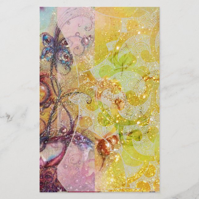 GARDEN OF THE LOST SHADOWS /MAGIC BUTTERFLY PLANT STATIONERY (Front)