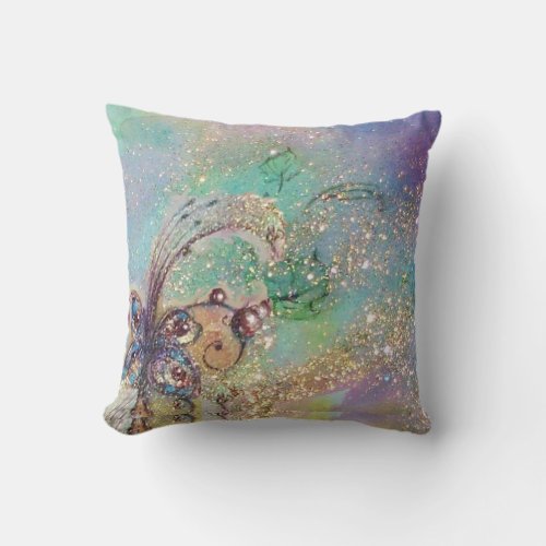 GARDEN OF THE LOST SHADOWS _MAGIC BUTTERFLY PLANT THROW PILLOW