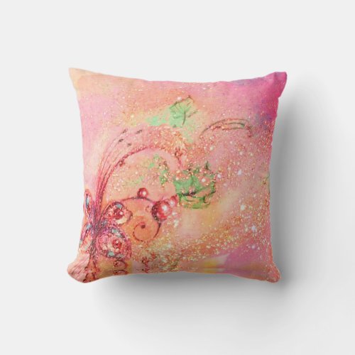 GARDEN OF THE LOST SHADOWS _MAGIC BUTTERFLY PLANT THROW PILLOW