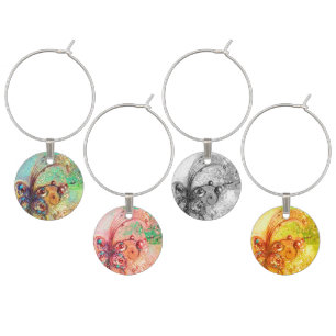 GARDEN OF THE LOST SHADOWS MAGIC BUTTERFLY PLANT WINE GLASS CHARM