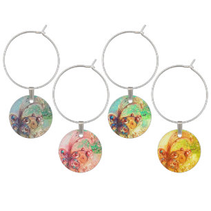 GARDEN OF THE LOST SHADOWS MAGIC BUTTERFLY PLANT WINE GLASS CHARM