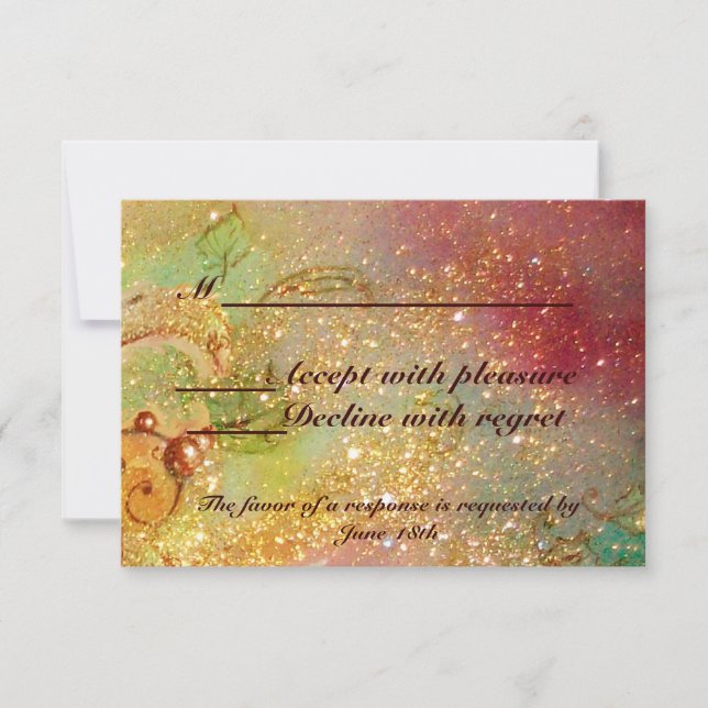 GARDEN OF THE LOST SHADOWS / MAGIC BUTTERFLY RSVP CARD (Front)
