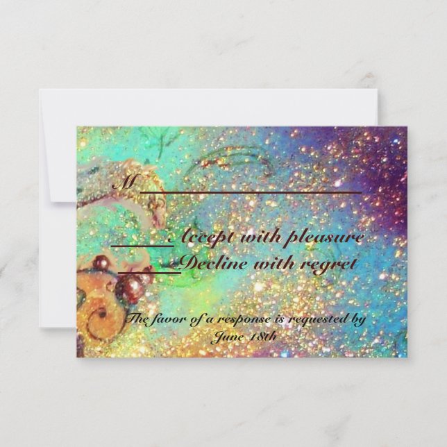 GARDEN OF THE LOST SHADOWS / MAGIC BUTTERFLY RSVP CARD (Front)
