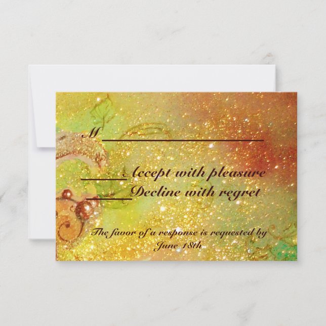GARDEN OF THE LOST SHADOWS / MAGIC BUTTERFLY RSVP CARD (Front)
