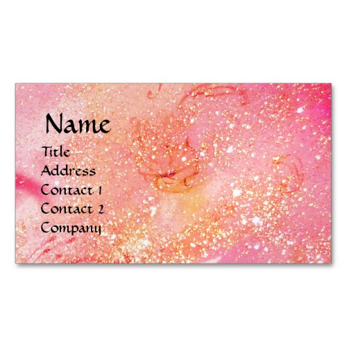 GARDEN OF THE LOST SHADOWS MAGIC GOLD SPARKLES MAGNETIC BUSINESS CARD