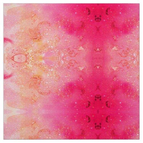 GARDEN OF THE LOST SHADOWS MAGIC PINK  SPARKLES FABRIC