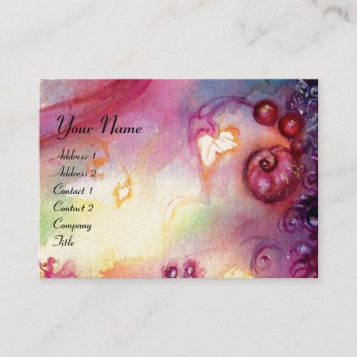 Customizable GARDEN OF THE LOST SHADOWS / MAGIC STAIRS pink red Business Card