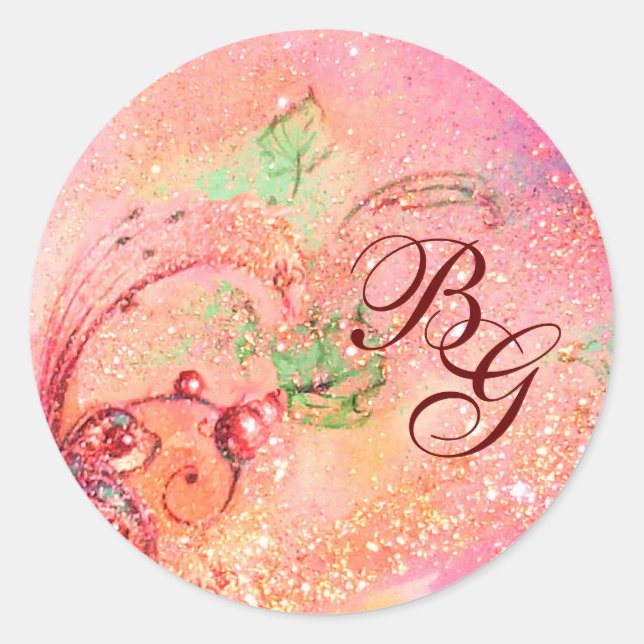 GARDEN OF THE LOST SHADOWS - MONOGRAM CLASSIC ROUND STICKER (Front)