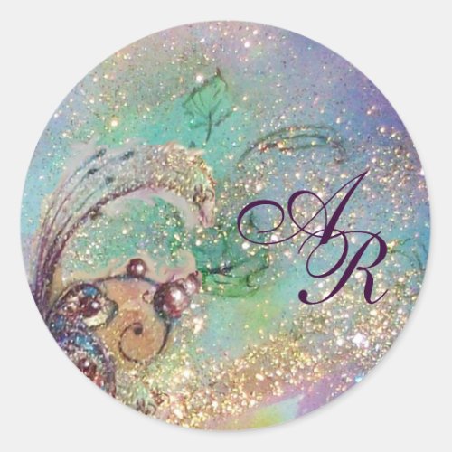 GARDEN OF THE LOST SHADOWS _ MONOGRAM CLASSIC ROUND STICKER