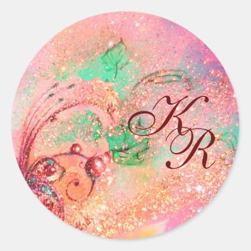 GARDEN OF THE LOST SHADOWS _ MONOGRAM CLASSIC ROUND STICKER