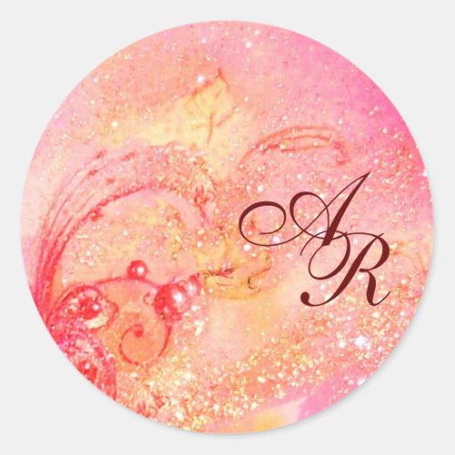 GARDEN OF THE LOST SHADOWS _ MONOGRAM CLASSIC ROUND STICKER