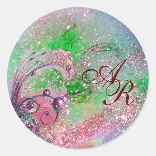 GARDEN OF THE LOST SHADOWS _ MONOGRAM CLASSIC ROUND STICKER