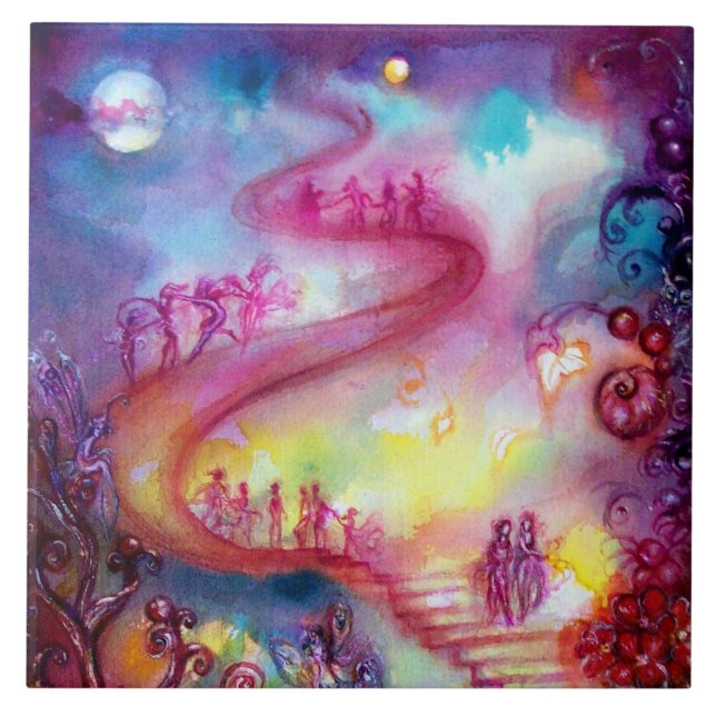 GARDEN OF THE LOST SHADOWS / MYSTIC STAIRS CERAMIC TILE (Front)