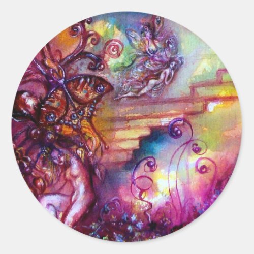 GARDEN OF THE LOST SHADOWS  MYSTIC STAIRS CLASSIC ROUND STICKER